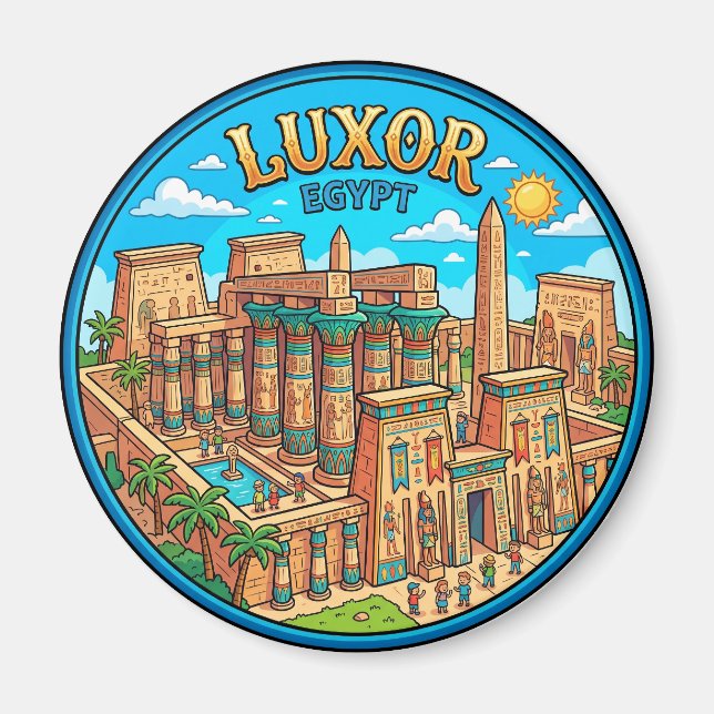 Karnak Temple Complex, Luxor Egypt Magnet (Front)