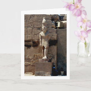 Karnak Temple Statue, Luxor, Egypt, Card