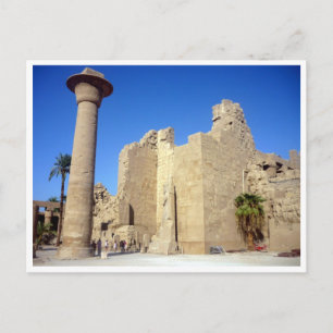 karnak walls egypt postcard
