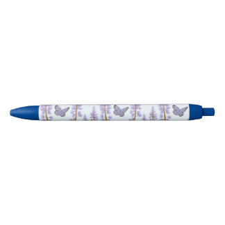 Karner Blue - The Endangered, with Wild Lupine Black Ink Pen