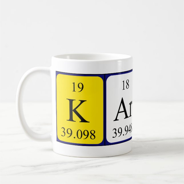 Karney periodic table name mug (Left)