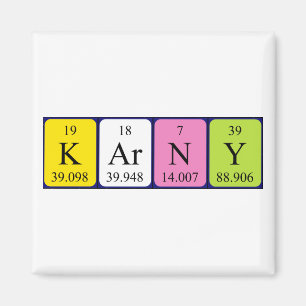 Karny periodic table name magnet