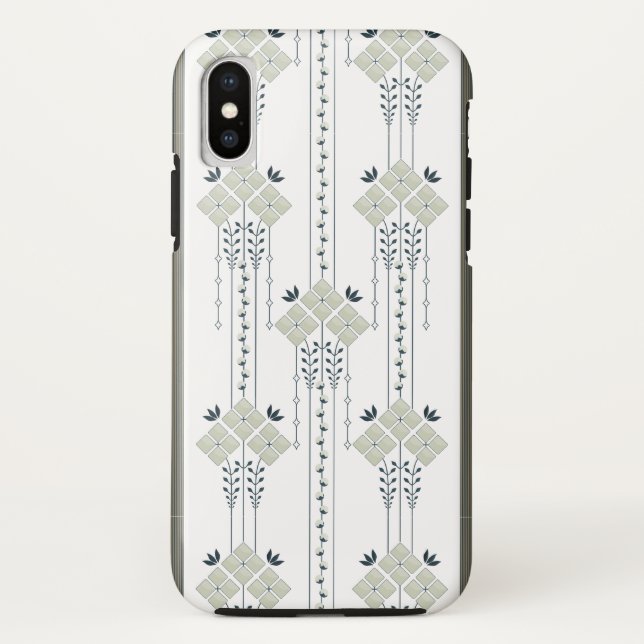 Karo flowers and curls pattern Case-Mate iPhone case (Back)