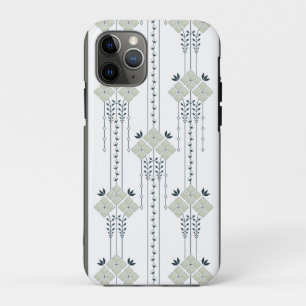 Karo flowers and curls pattern iPhone 11 pro case