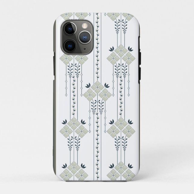 Karo flowers and curls pattern Case-Mate iPhone case (Back)