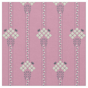 Karo flowers and curls pattern fabric