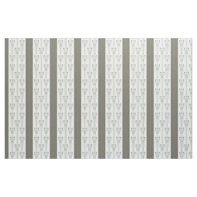 Karo flowers and curls pattern fabric (Fat Quarter)
