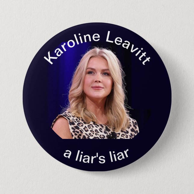 karoline leavitt 7.5 cm round badge (Front)