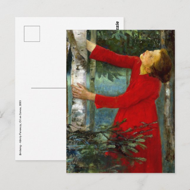 Károly Ferenczy - Birdsong Postcard (Front/Back)