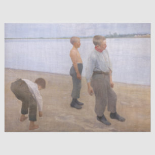 Károly Ferenczy - Boys Throwing Pebbles Tissue Paper
