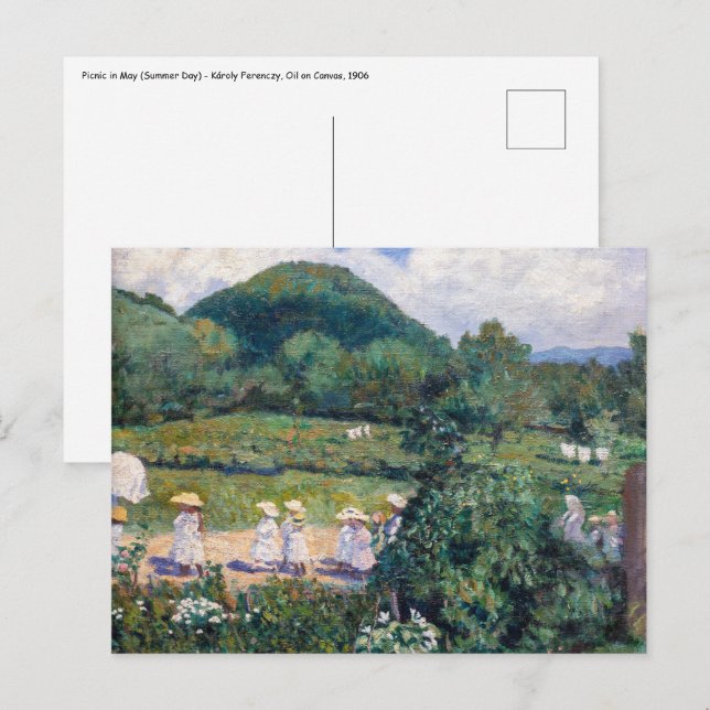 Károly Ferenczy - Picnic in May (Summer Day) Postcard (Front/Back)