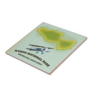 Karoo National Park Western Cape South Africa map Ceramic Tile