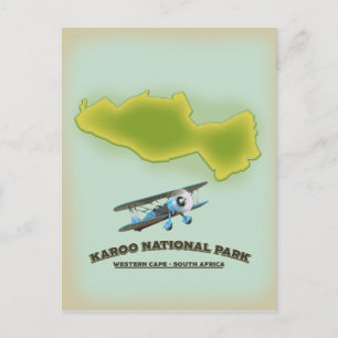Karoo National Park Western Cape South Africa map Postcard