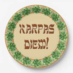 Karpas Diem! Paper Plate