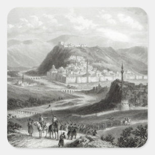 Kars, engraved by J. Godfrey, c.1860 Square Sticker
