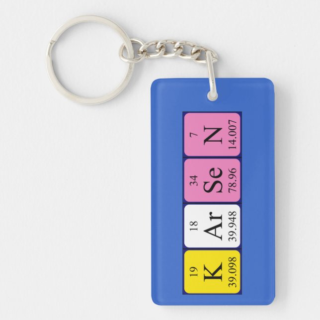 Karsen periodic table name keyring (Front)