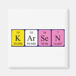 Karsen periodic table name magnet