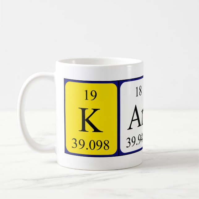 Karsen periodic table name mug (Left)