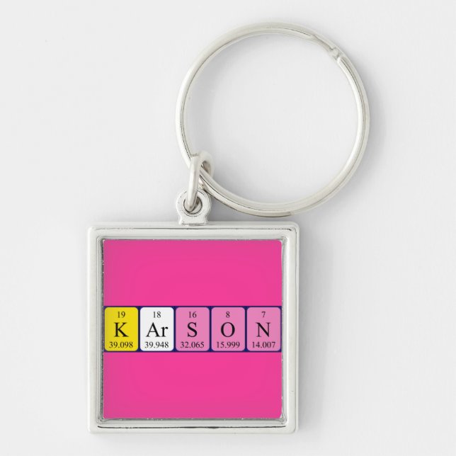 Karson periodic table name keyring (Front)