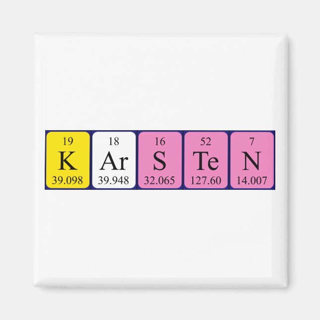 Karsten periodic table name magnet (Front)