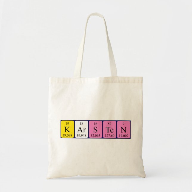 Karsten periodic table name tote bag (Front)