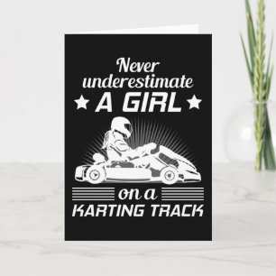 Kart Go-kart Karting Kart Racing Women Girls Gift Card