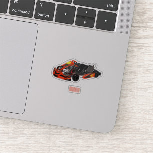 Kart racing cartoon illustration