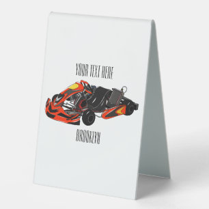 Kart racing cartoon illustration