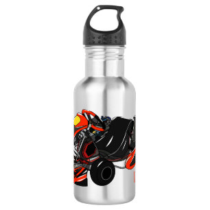 Kart racing cartoon illustration 532 ml water bottle