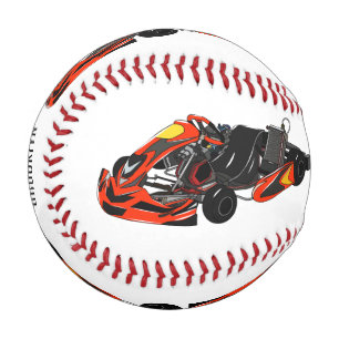 Kart racing cartoon illustration baseball