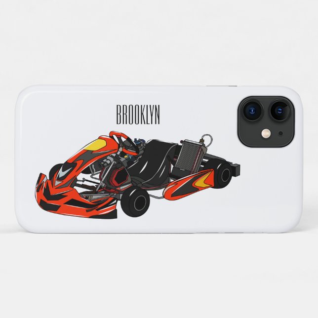 Kart racing cartoon illustration Case-Mate iPhone case (Back (Horizontal))