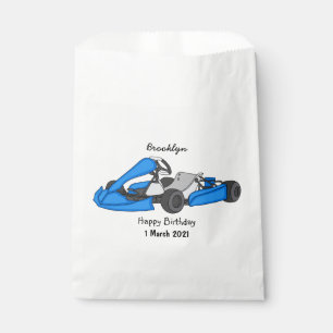 Kart racing cartoon illustration favour bag