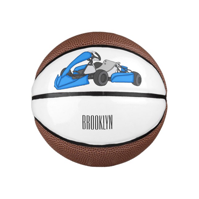 Kart racing cartoon illustration mini basketball (Front)