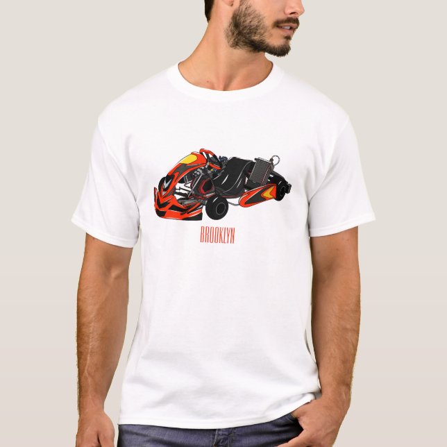 Kart racing cartoon illustration T-Shirt (Front)