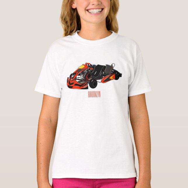 Kart racing cartoon illustration T-Shirt (Front)