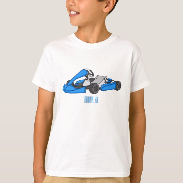 Kart racing cartoon illustration  T-Shirt (Front)