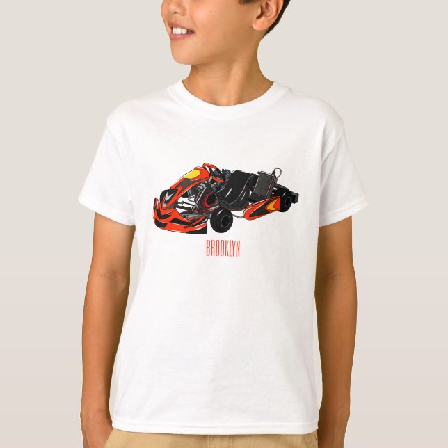 Kart racing cartoon illustration T-Shirt (Front)