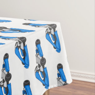 Kart racing cartoon illustration  tablecloth