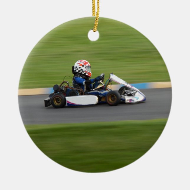 Kart Racing Ceramic Ornament (Front)