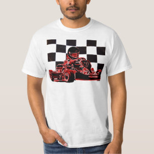 Kart Racing Red/Chequered Flag T-Shirt