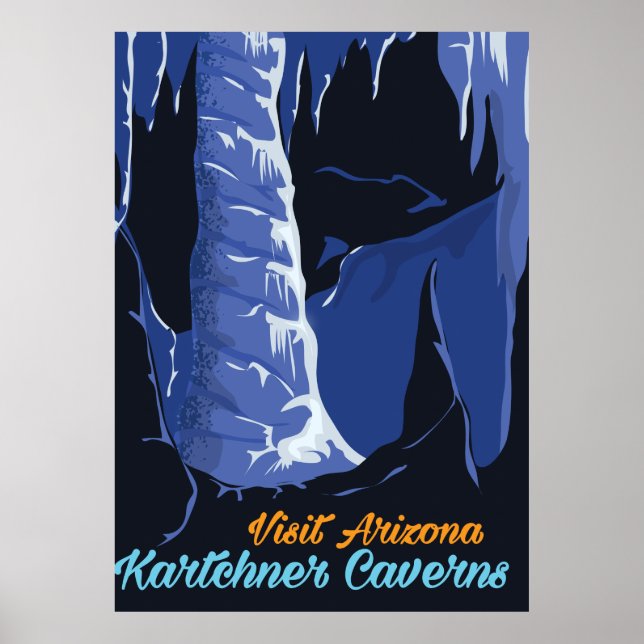 Kartchner Caverns – Arizona, vintage travel poster (Front)