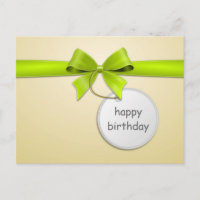 Karte Postkarte Schleife happy birthday