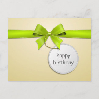 Karte Postkarte Schleife happy birthday Postcard