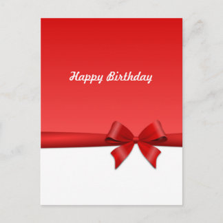 Karte Postkarte Schleife happy birthday Postcard