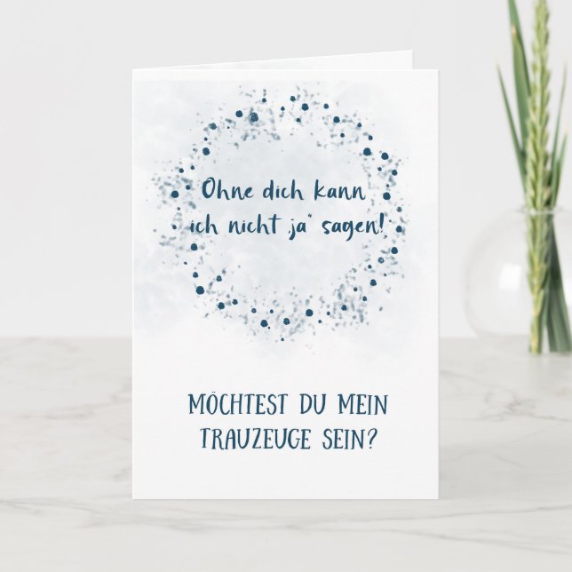 Karte - Willst du mein Trauzeuge sein Card (Front)