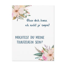 Karte - Willst du meine Trauzeugin sein