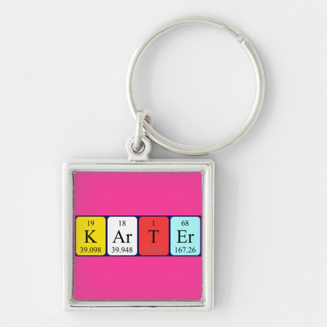 Karter periodic table name keyring (Front)