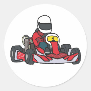 Karting Classic Round Sticker