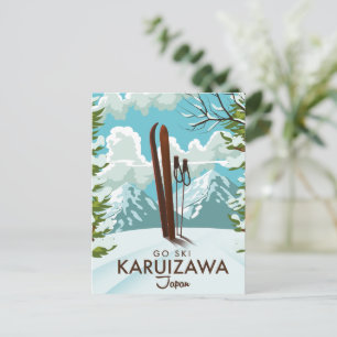 Karuizawa Japan Skiing travel poster Postcard