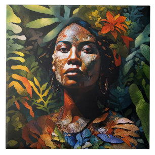 “Karuma” Jungle Dream - Women In Amazonia Ceramic Tile